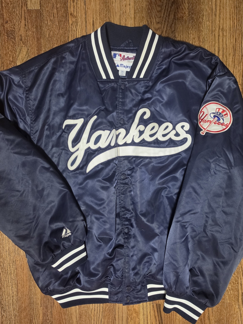 Majestic New York Yankees Navy Satin Jacket